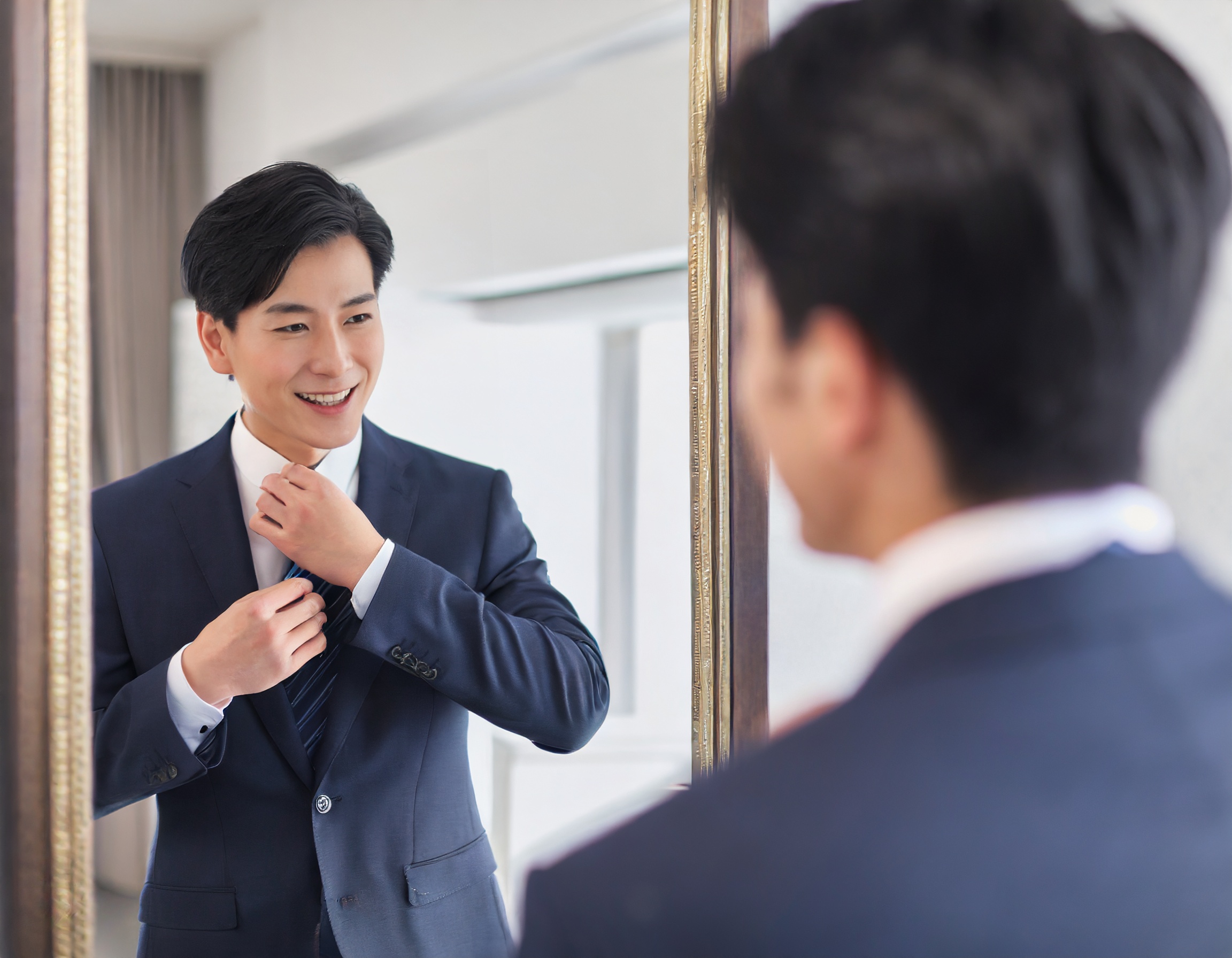 就職活動をする男性