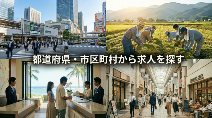 都道府県・市区町村から求人を探す